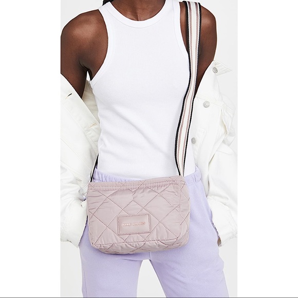 🔥🔥🔥NEW Marc Jacobs Small Quilted Nylon Crossbody Bag in bark